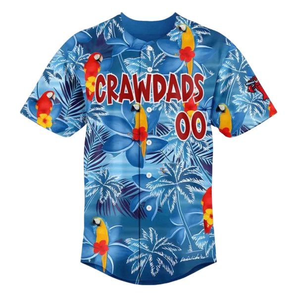 2025 Hickory Crawdads Margaritaville Night Jersey