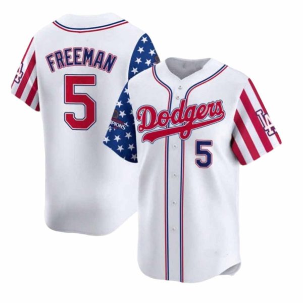 2025 LA Dodgers Freeman Fouth Of July Jersey