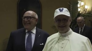 pope leo xiv villanova hat