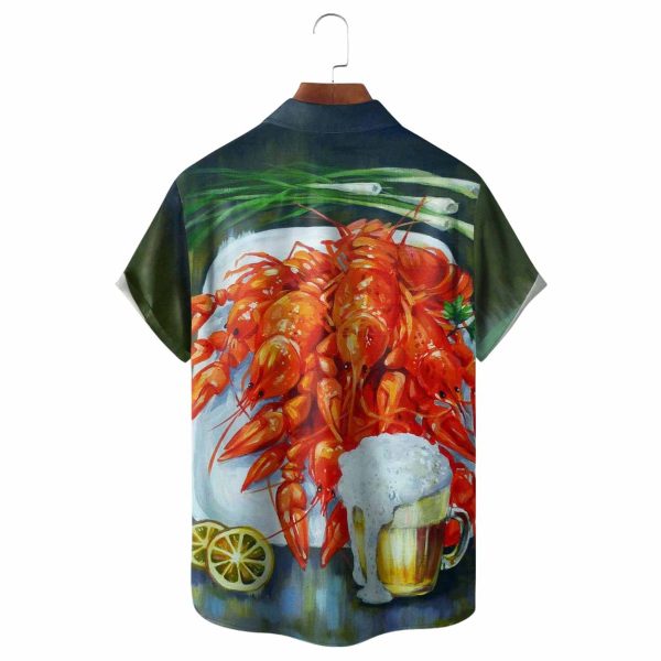 Beer Festival Lobster Art Chest Hawaiian Shirt
