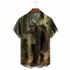 Bigfoot Forest Tour Chest Pocket Hawaiian Shirt