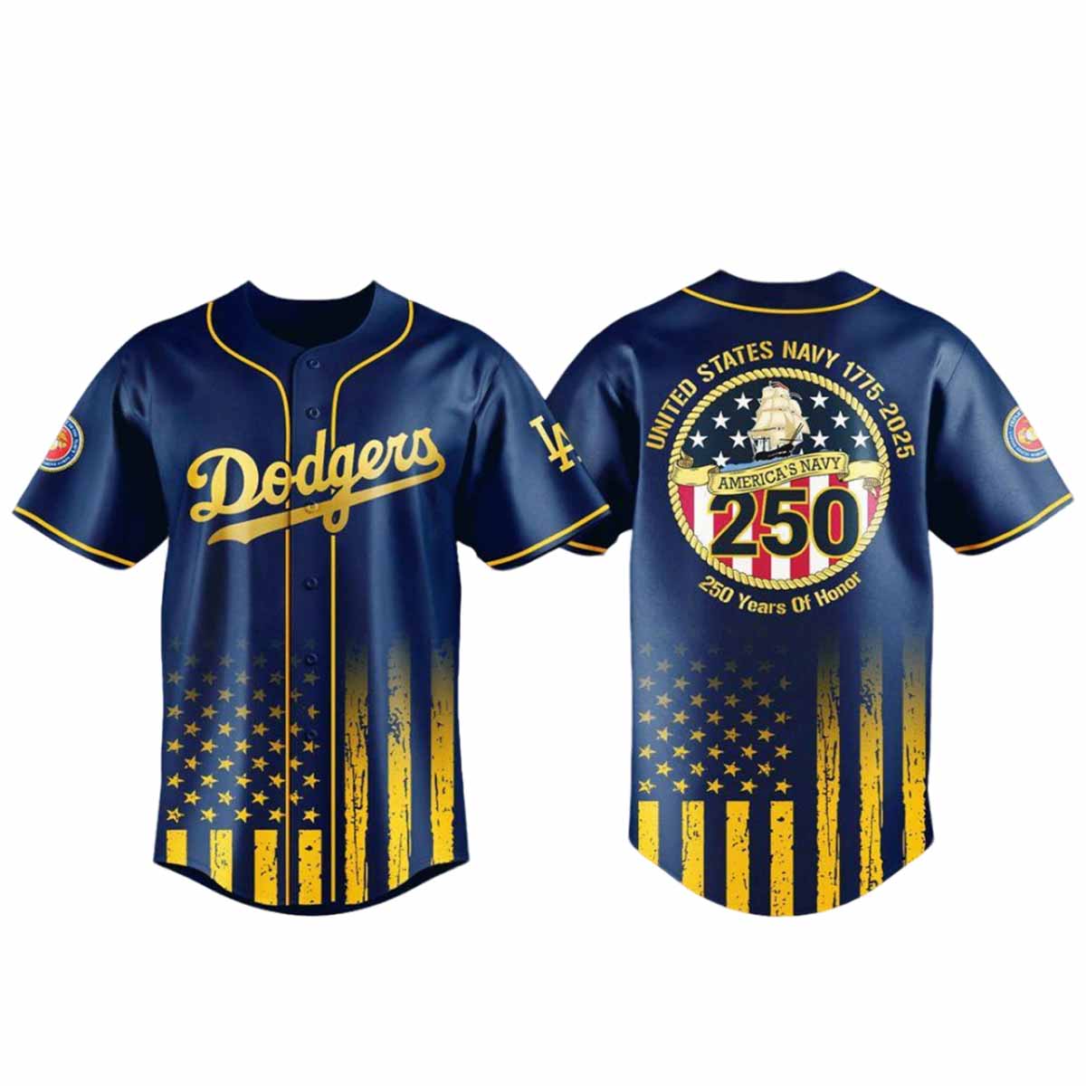 LA Dodgers US NAVY 250th Birthday Celebration Jersey LA Dodgers US NAVY 250th Birthday Celebration Jersey
