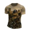Men’s Casual Florida Gator Alcatraz Print Crew Neck T-Shirt
