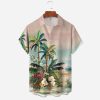 Palm Tree Chest Pocket Hawaiian Shirt