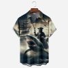 Shark Pirate Ocean Chest Hawaiian Shirt