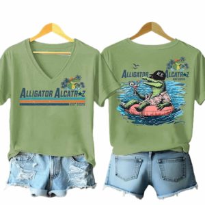 Women's Crocodile Island Print Casual T shirt