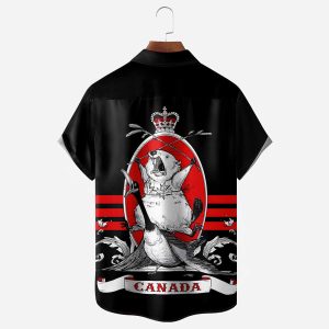 Riding Canada Goose Beaver Chest Hawaiian Shirt