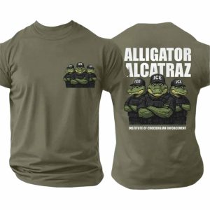Alligator Alcatraz ICE Institute Of Crocodilian Enforcement Two Sided Shirt 1 Alligator Alcatraz ICE Institute Of Crocodilian Enforcement Two Sided Shirt
