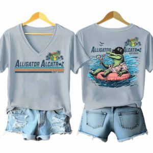 Women's Crocodile Island Print Casual T shirt